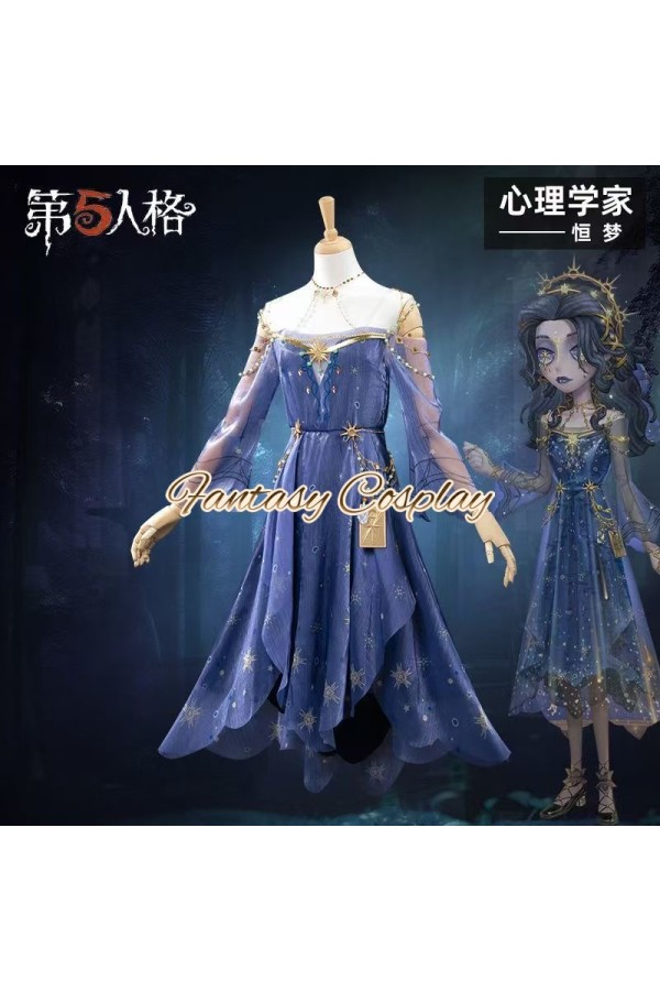 Identity V Psychologist Everlasting Dream Elsa Goodwin Purple Formal Dress Cosplay Costume